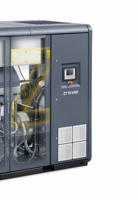 ZT18-55VSD خالية من الزيت أتلاس المسمار ضاغط الهواء تبريد الهواء 50~60Hz 10.5m3/min