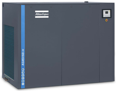 تبريد الهواء محرك مباشر 45KW/60HP ضاغط الهواء بدون زيت مقبض AQ45VSD مع محتوى زيت 0 Ppm