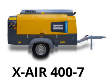 12 M3/min FAD ضاغط محمول X-AIR 400-7مع مصدر الطاقة الكهربائية وكفاءة 7 بار