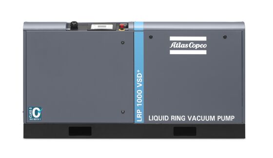 مضخة تفريغ هواء LRP 1000 VSD+ Motor AC مع الأبعاد 1950x810x1020 مم ومعدل ضخ الهواء الحر (FAD) 1050 متر مكعب في الساعة (جاف) و 1140 متر مكعب في الساعة (رطب)