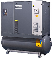 ضاغط الهواء ذو المسمار الأطلس المحقن بالزيت الاقتصادي 22kw G22