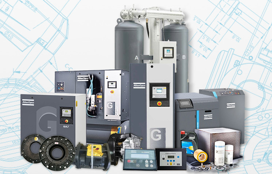 37kw Atlas GA 37 VSD + ، ضاغط هواء أطلسي دوار مزود بالزيت