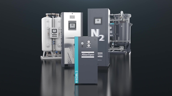 شهادة أيزو Atlas Oxygen Generator OGP55 93% 90% 95% نقاء