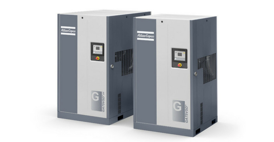 75kW Atlas المسمار ضاغط الهواء GA سلسلة GA 75 73dB ((A) مستوى الضوضاء ISO 8573-1