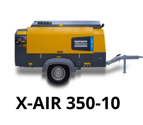 الحمل الكامل 2300 دورة في الدقيقة ضاغط محمول X-AIR 350-10 يحتوي على 1 G1 1 2 صمام العادم مصمم للحصول على أقصى قدر من الموثوقية والصناعية متعددة الاستخدامات